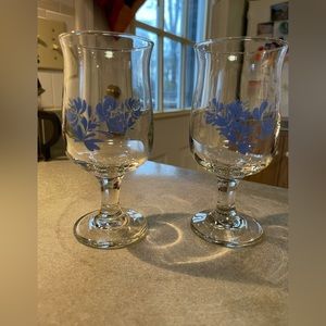 Vintage Yorktowne Pfaltzgraff 10 oz Stemware Double Sided Pattern